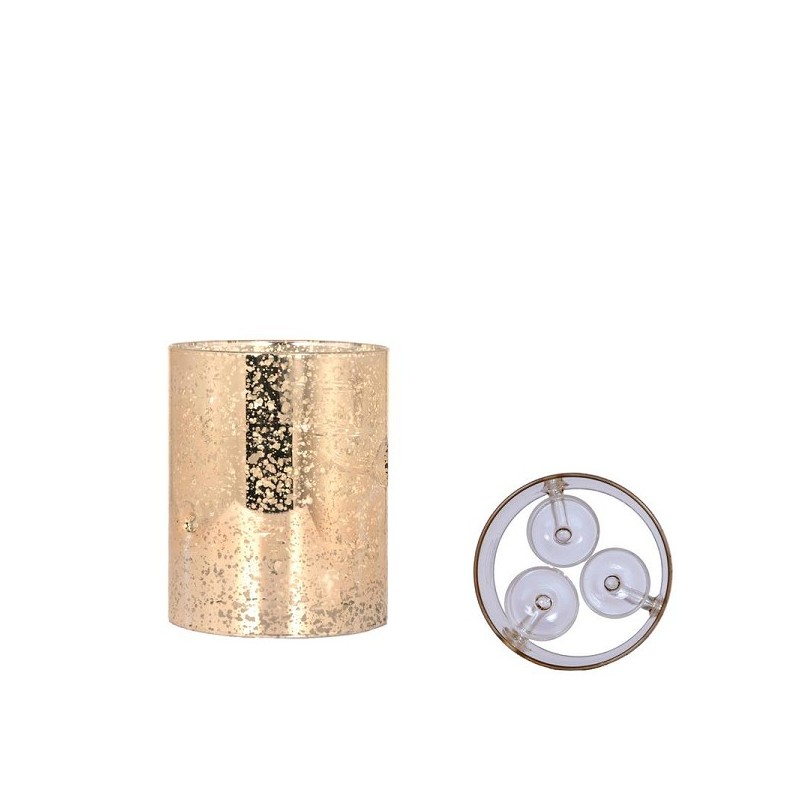 Photophore verre pour 3 lumières 15cm