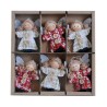 Hanger Engeltje van stof 8cm set a 6 stuks
