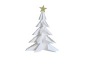Deco Kerstboom papier 28cm wit