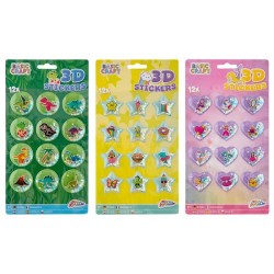 Grafix autocollants pailletés 3D 12 sur planche 26x14cm