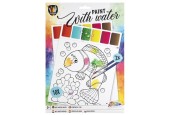 Grafix Verven met water 10 vel + kwastjes 34,5x22,5cm