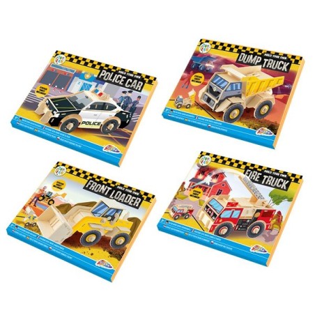 Grafix Construisez votre propre véhicule 3D en bois + autocollants