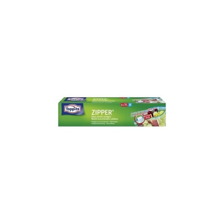 Toppits Zipper Multi-fuctionele zakken 3 liter,  doos a 8 zakken