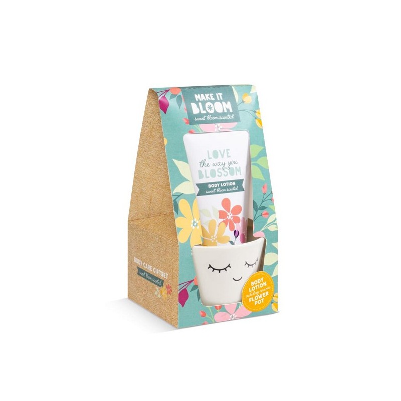 Make it Bloom Badgeschenkset Bodylotion met bloempot