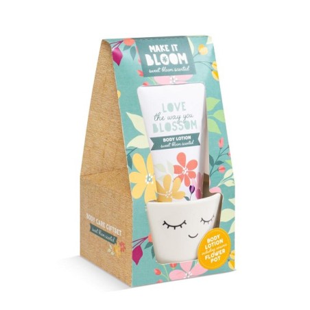 Make it Bloom Coffret cadeau de bain Lotion pour le corps avec pot de fleurs