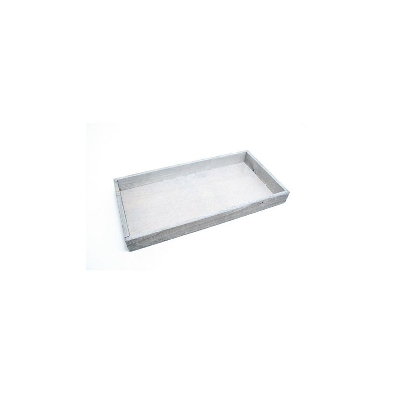 HBX natural living Tray Firmiana 32x20cm grijs