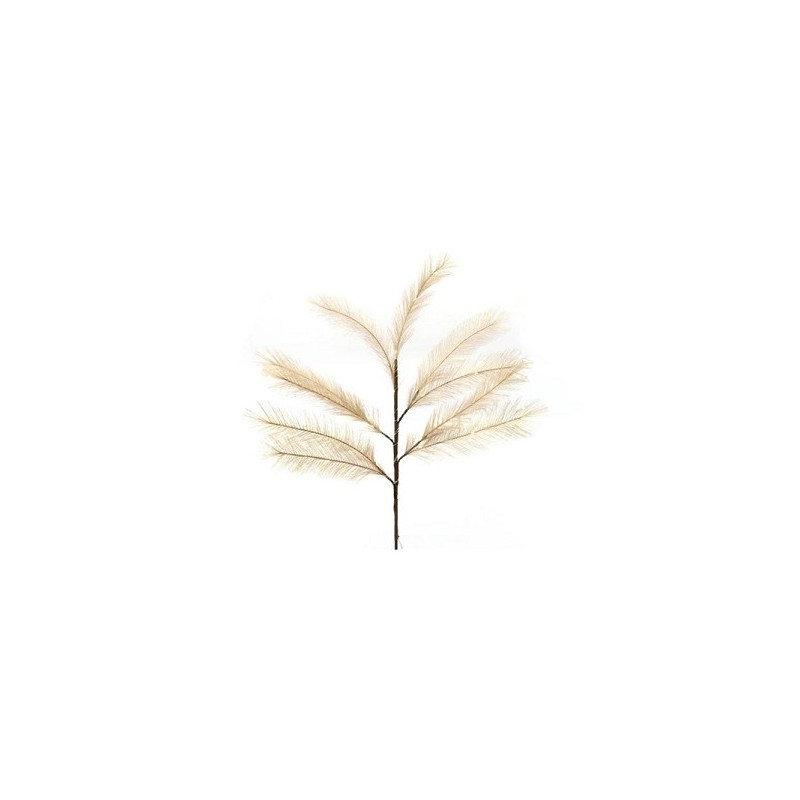 HBX natural living Branche d'herbe Plume avec éclairage LED 72cm Café
