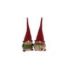 HBX natural living Gnome Kiddo 14x12xh37cm Rood/groen man of vrouw