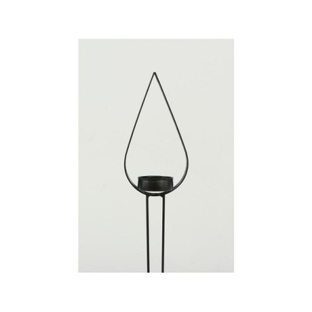 Bougeoir forme goutte sur épingle 7,5xh35cm noir