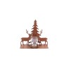Theelichthouder Forest Silva metaal 20x7xh19cm Rusty met hert en