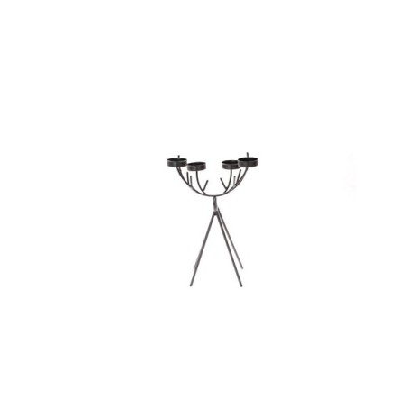 HBX natural living Photophore Renne 19x15xh30cm métal noir