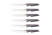 BerlingerHaus Set de couteaux à steak 6 pièces Ligne métallique Édition Carbon Pro
