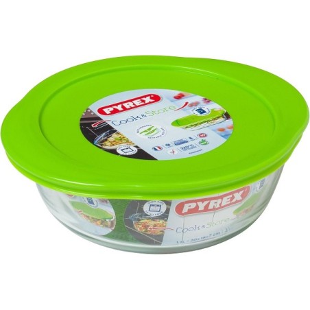 Pyrex COOK & STORE Ronde bewaarschaal 14x12x5cm - 350ml - Borosilicate glass