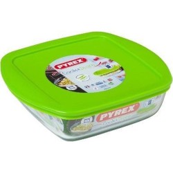 Pyrex COOK & STORE Vierkante Bewaarschaal 14x12x4cm - 350ml - Borosilicate Glass