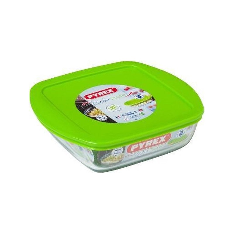Pyrex COOK & STORE Bol de conservation carré 25x22x7cm - 2200ml - Verre Borosilicate