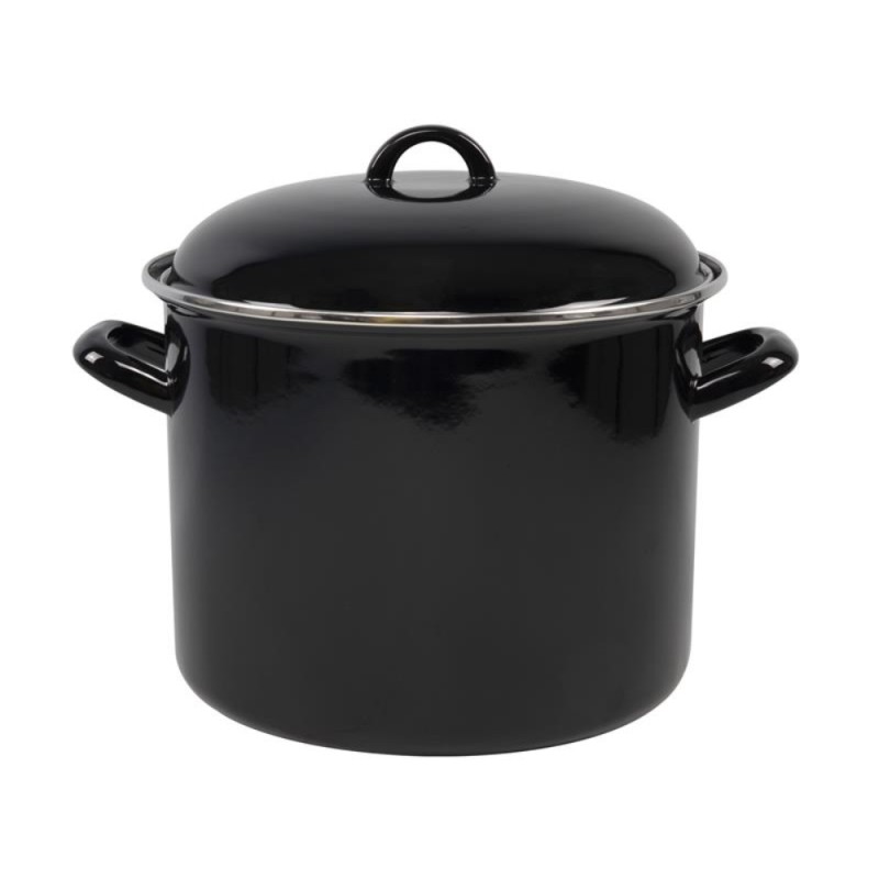 Soeppan Emaille 8L Ø24cm Zwart