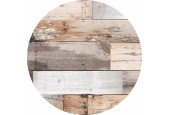 Tafelzeil PVC met non-woven vliesrug Ø160cm woody bruin