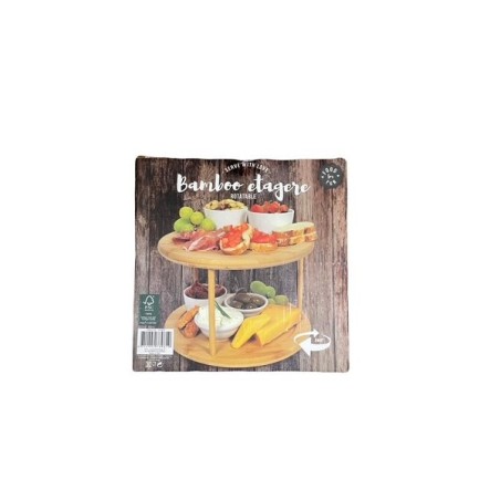 Etagere bambou Ø26x18cm