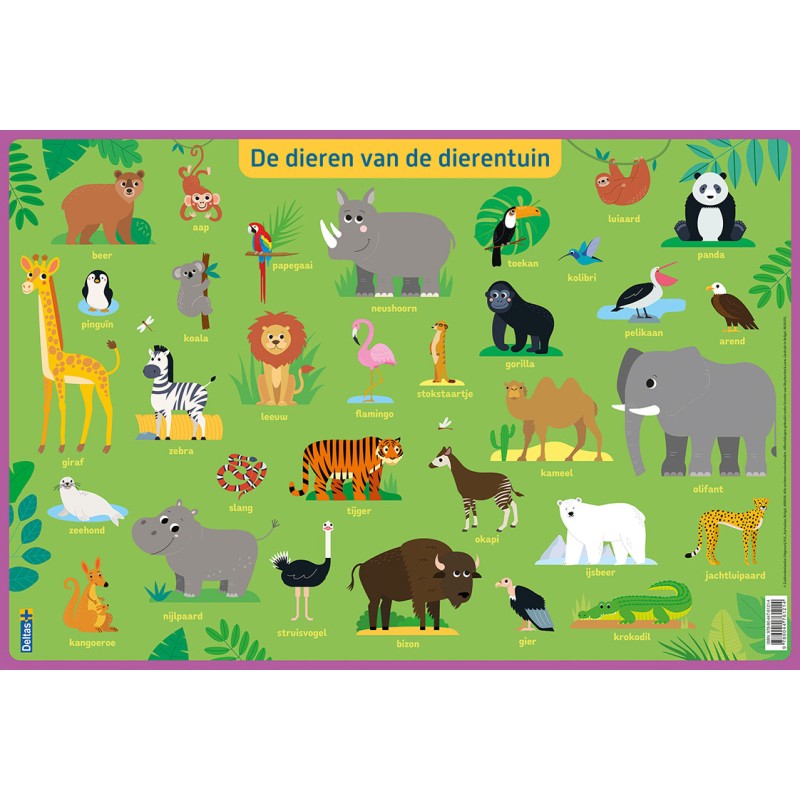 Sous-verres pédagogiques Deltas - Les animaux du zoo