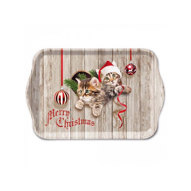 Ambiente dienblad Melamine Curious Kittens 13x21cm