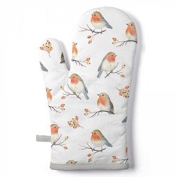 Ambiente Gant de cuisine Robin Family 18x30cm - Tissu extérieur : 100% coton - Garnissage : 100% polyester - Doublure : 100% pol