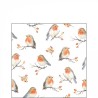 Serviettes Ambiente Famille Robin 33x33cm