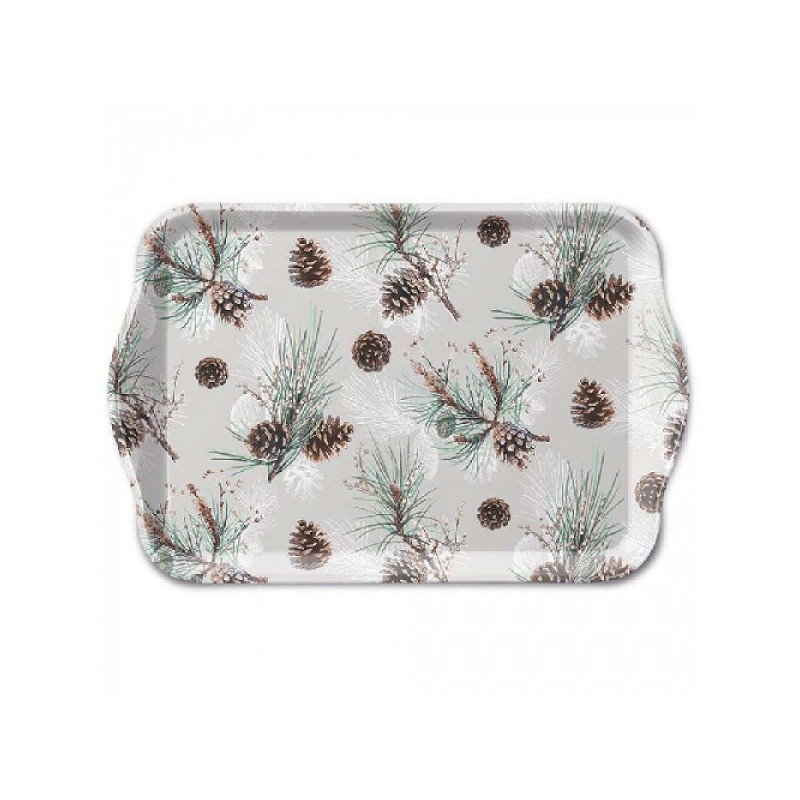 Ambiente dienblad Melamine Pine Cone All Over 13x21cm