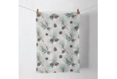 Ambiente Torchon de Cuisine Pomme de Pin All Over-50x70cm -100% Coton