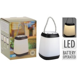 Lampe de table portable LED noire 9x12cm