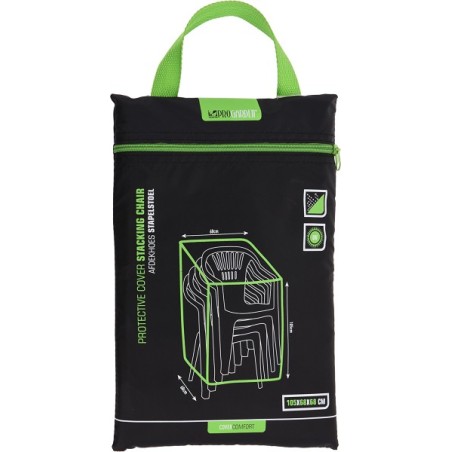 Afdekhoes voor tuinstoelen zwart 68 x 68 x 105 cm