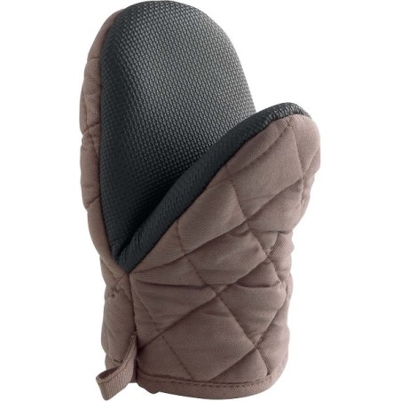 Ovenhandschoen met neoprene grip 24x14cm taupe