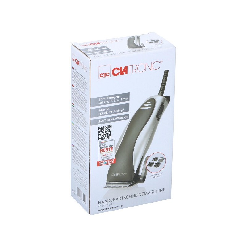 Tondeuse à cheveux Clatronic avec 4 peignes de fixation