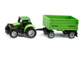 Siku Deutz-Fahr Agrotron 265 met Fortuna 2-assige aanhanger nr 1606
