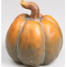 Pompoen aardewerk oranje/groen h19cm