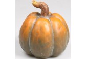 Pompoen aardewerk oranje/groen h19cm