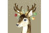 Duni Servetten Deer Baubles 33x33cm 3-laags tissue FSC pak a 20 servetten