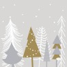 Serviettes Duni Winter Trees 33x33cm tissu 3 couches FSC paquet de 20 serviettes