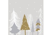 Duni Servetten Winter Trees 33x33cm 3-laags tissue FSC pak a 20 servetten