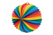 Papieren ballonlampion regenboog Ø25cm