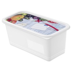Rotho Domino Diepvriesdozenset 3-delig 1,5L Etiket Decor Beschrijfbaar
