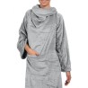 Couverture Snuggie avec manches et poche 135x172cm gris