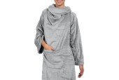 Couverture Snuggie avec manches et poche 135x172cm gris