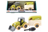 Tractor met paardentrailer en paard 26cm