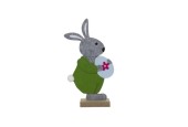 Déco de fenêtre feutre lapin de Pâques avec oeuf 35cm