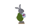 Déco de fenêtre feutre lapin de Pâques avec oeuf 51cm