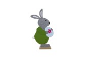 Déco de fenêtre feutre lapin de Pâques avec oeuf 61cm