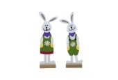 Déco fenêtre feutre lapin de Pâques 35cm femme ou homme