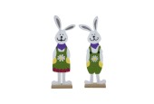 Déco fenêtre feutre lapin de Pâques 51cm femme ou homme