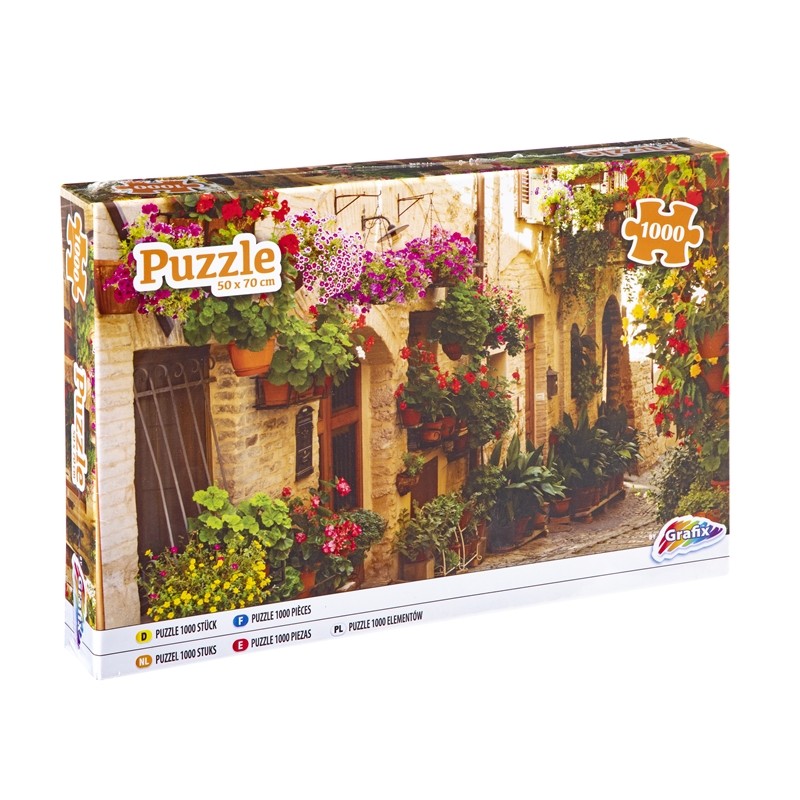 Grafix Puzzle Allée des Fleurs 1000 pièces 50x70cm