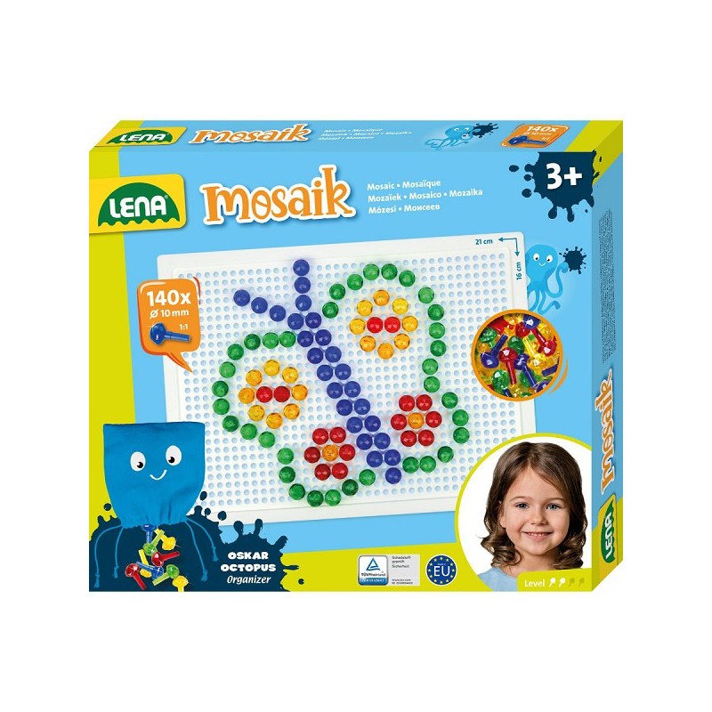 Ensemble Mosaïque Lena Transparent 140pcs 10mm